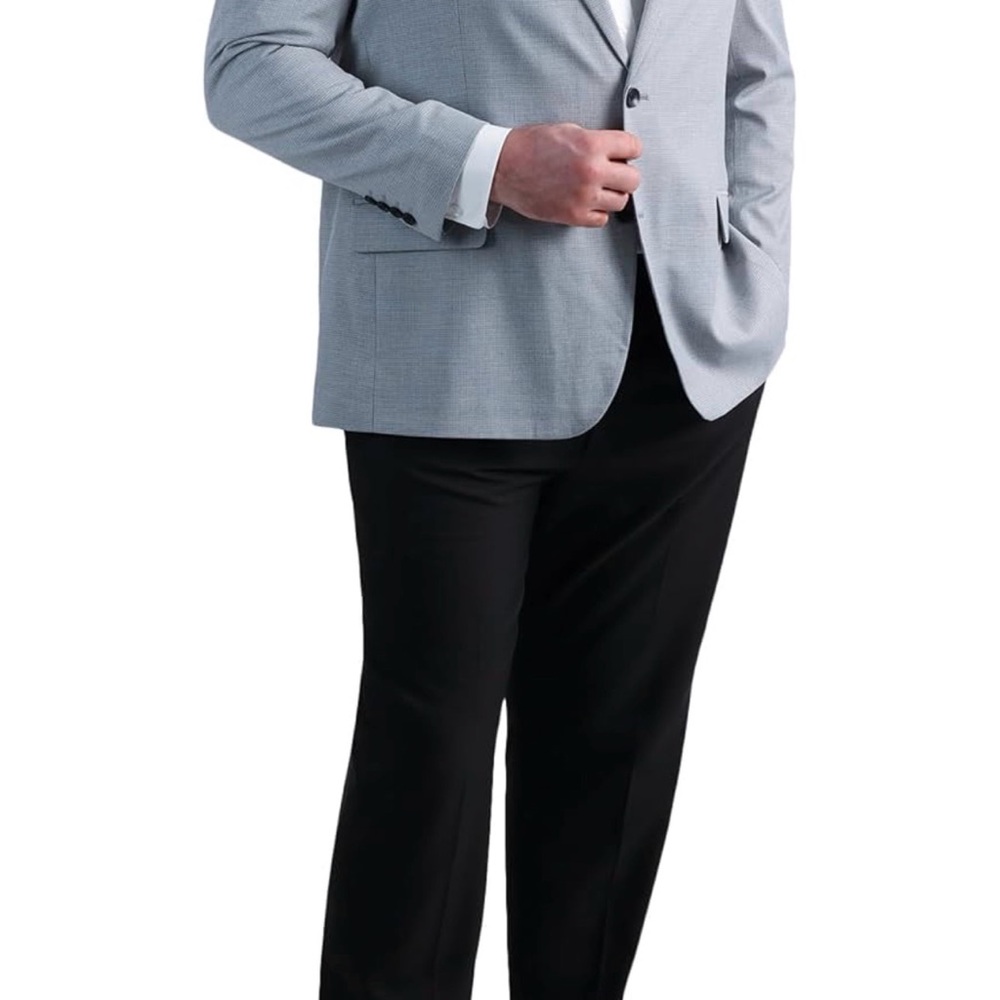 Haggar J.M. Haggar Blazer 50S Silver/Grey Sport Coat Tailored Fit 23” Sleeve - Picture 3 of 16